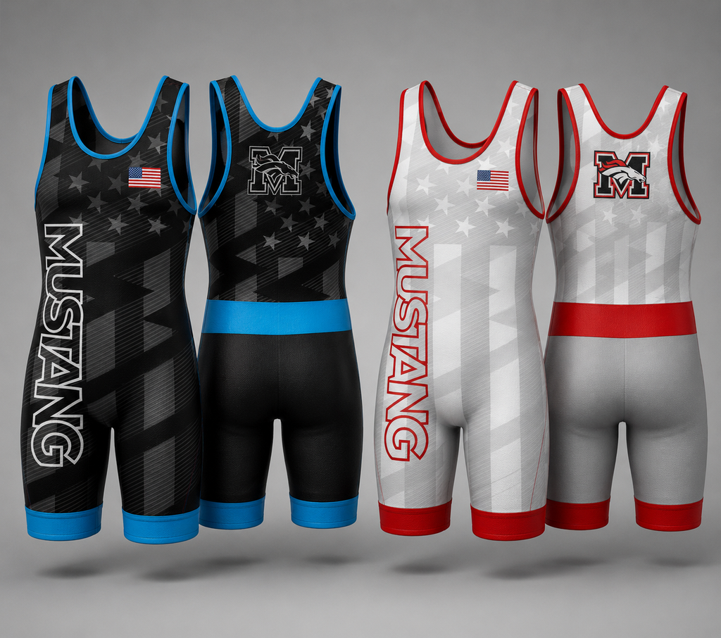 Mustang blue singlet
